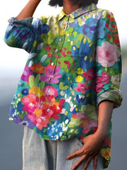 Jasimne | Camisa informal con un bonito estampado floral vintage
