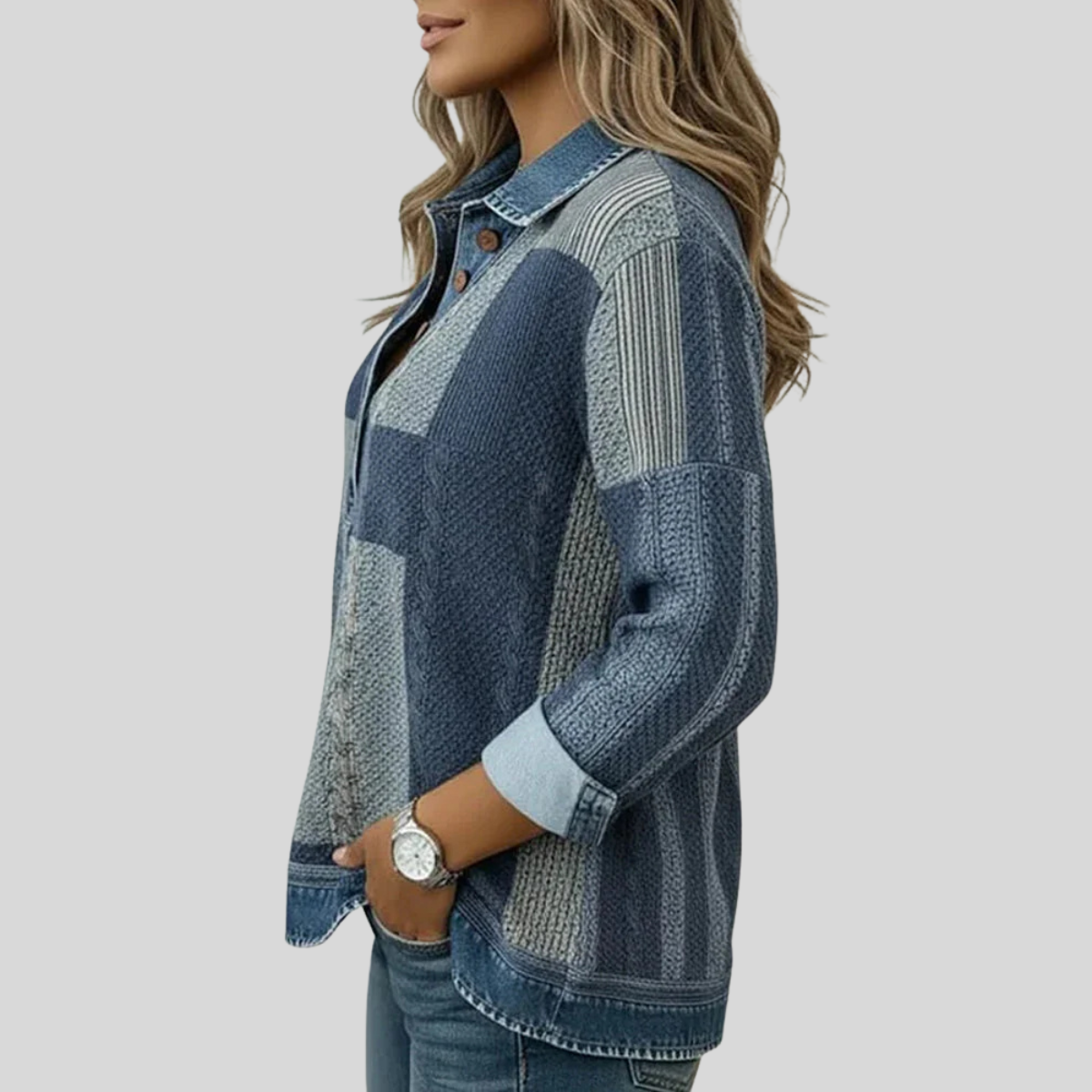 Meridell™ | Sudadera color block con estampado
