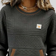 Noelle™ | Sudadera color block de cuello redondo