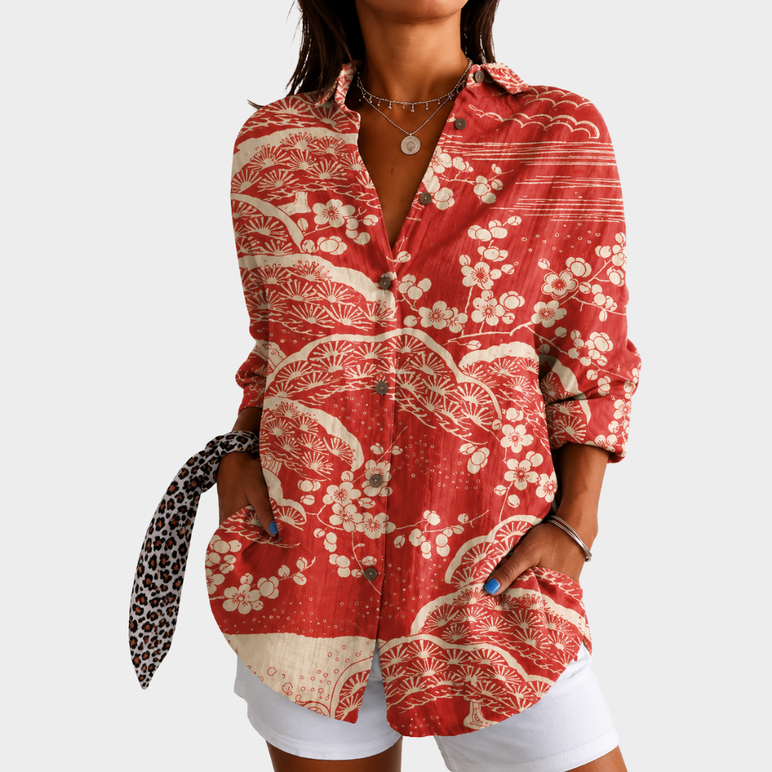 Flor de atardecer – Camisa costera