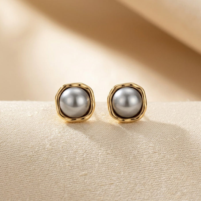 Pendientes de perlas de oro