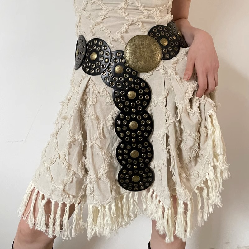 Vanessa - Cinturón Boho Marrón Mujer