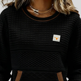 Noelle™ | Sudadera color block de cuello redondo