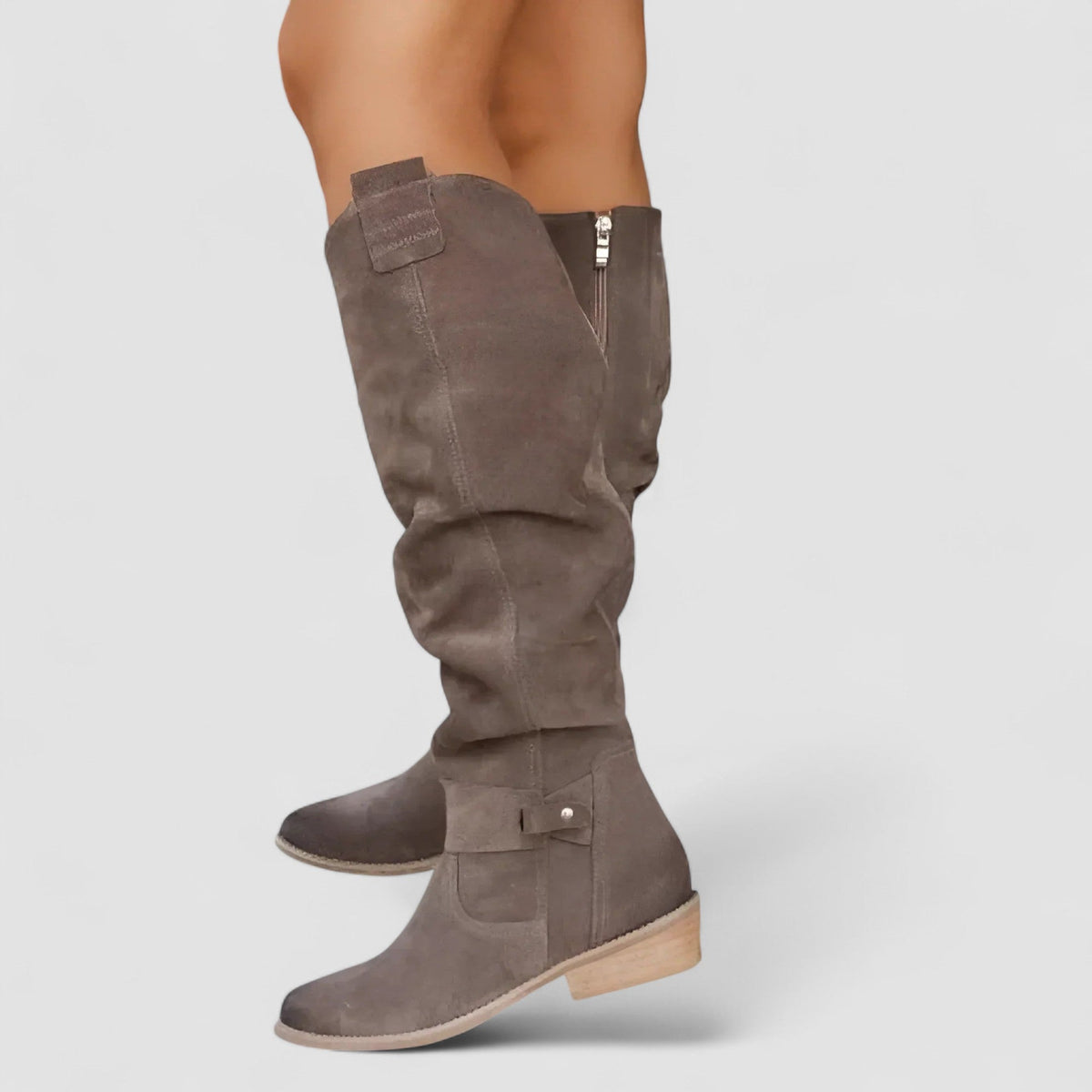 Adeliza | Botas de equitación altas con caña plisada