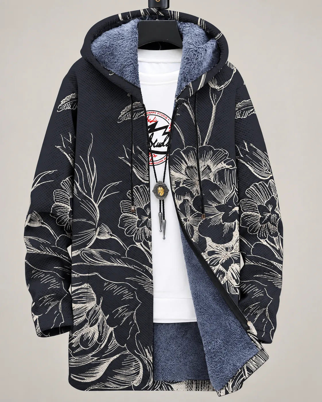 Rosalie | Chaqueta con capucha de diseño botánico