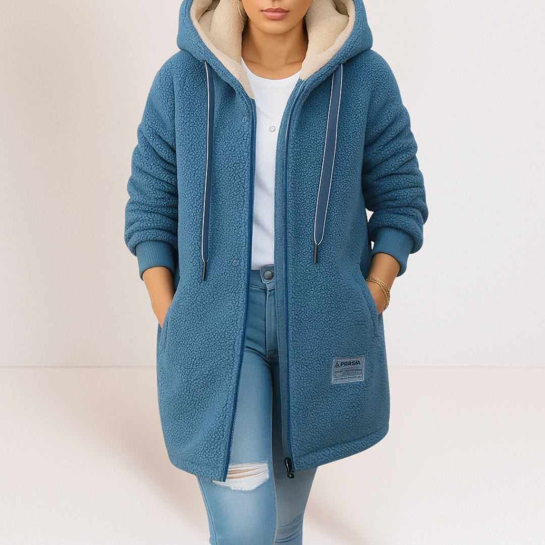 Phoebe – Chaqueta polar suave con capucha
