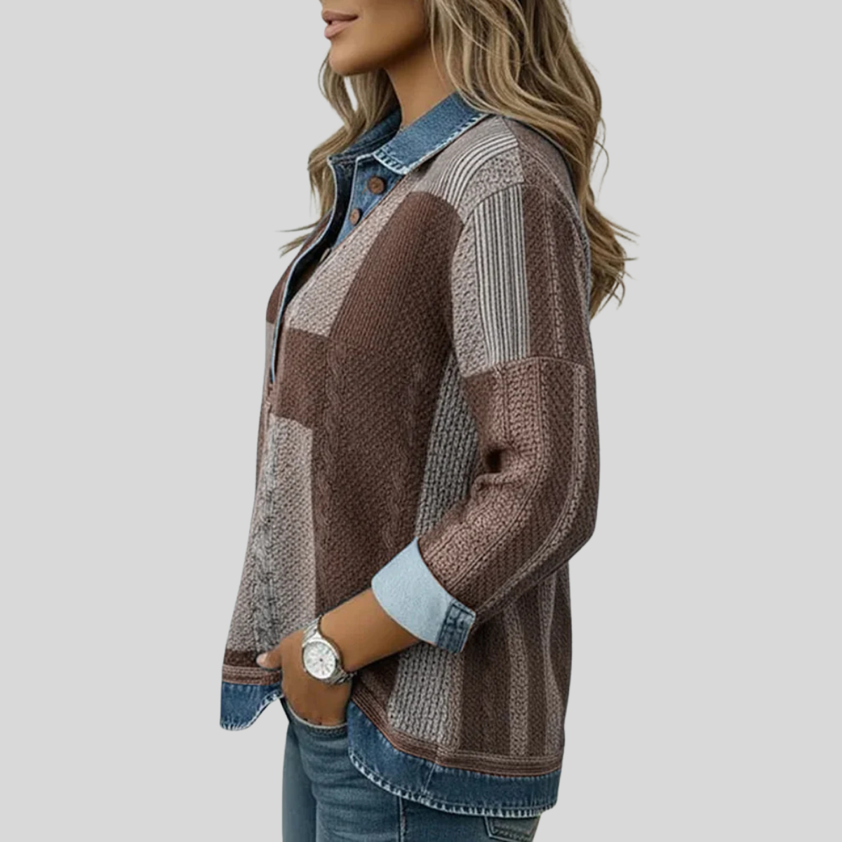 Meridell™ | Sudadera color block con estampado