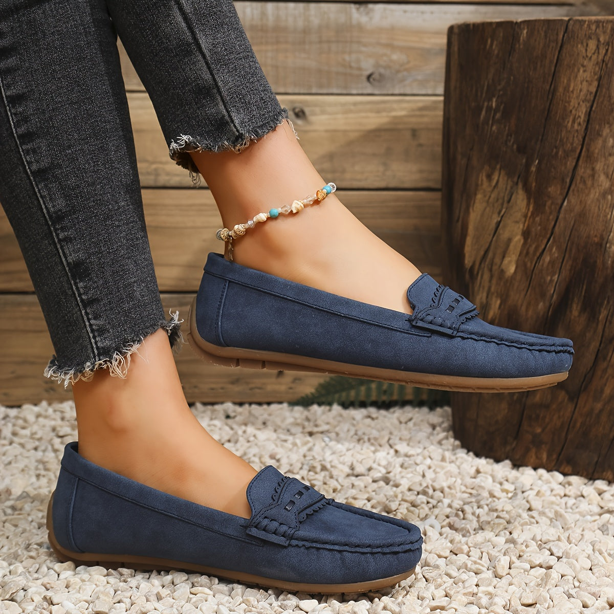 Leonie | Mocasines Ruskinds con borde ondulado