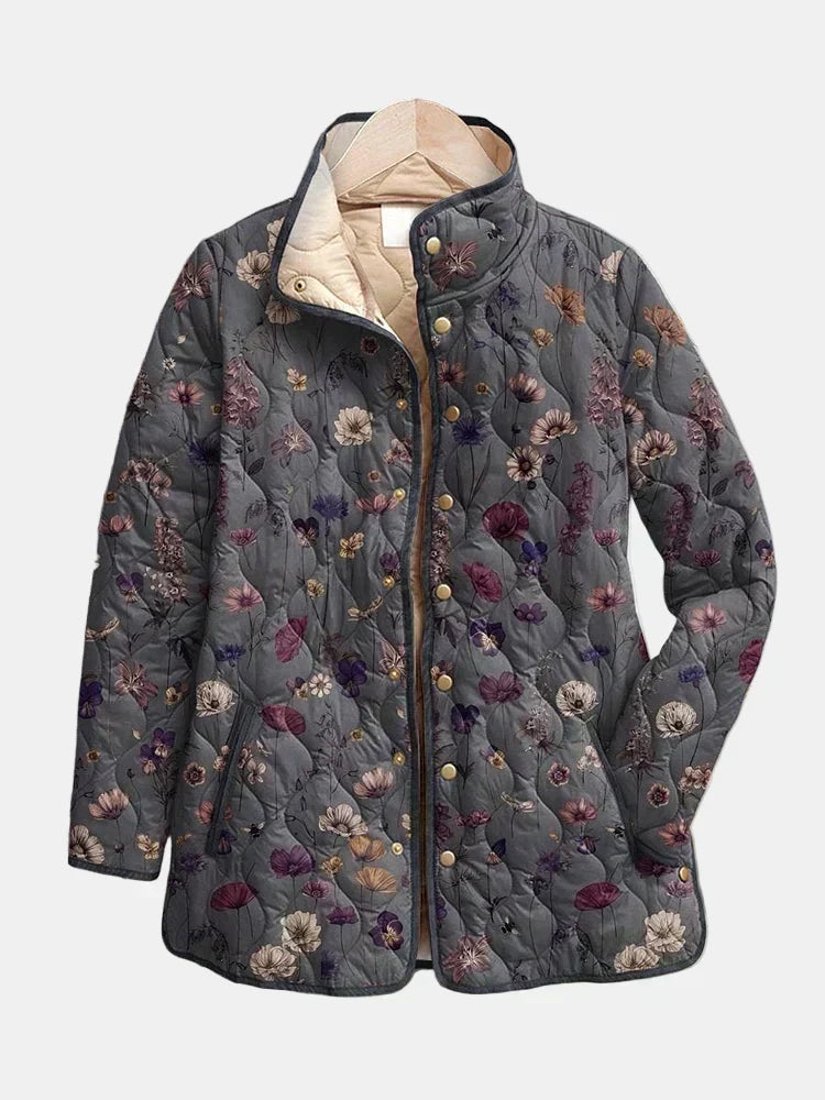 Niva | Chaqueta acolchada vintage con estampado floral