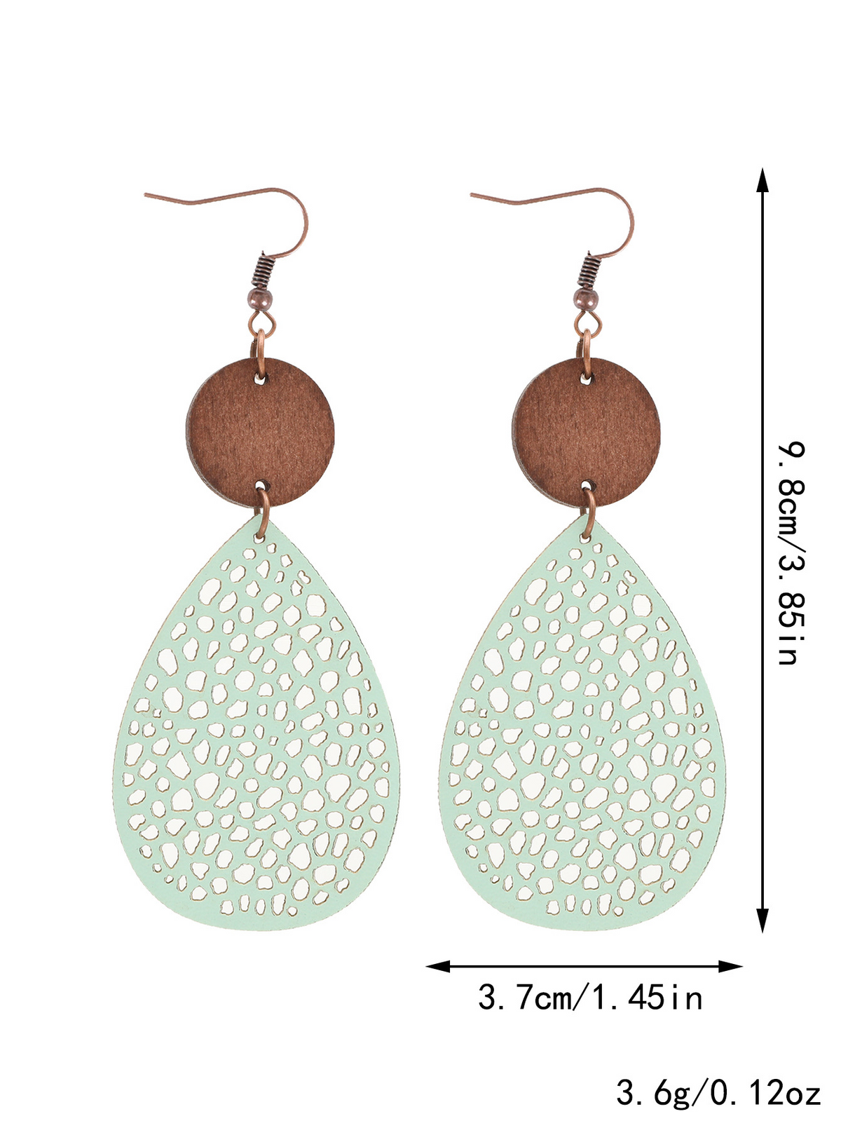 Eliana - Pendientes de cuero de PU ahuecados de estilo vintage