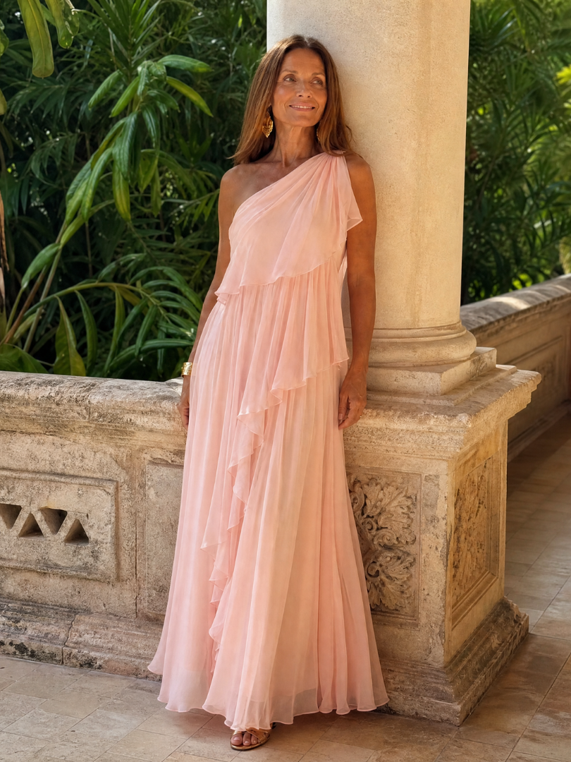 Talia | Vestido largo con volantes en cascada