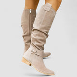 Georgiana | Botas western hasta la rodilla con caña fruncida