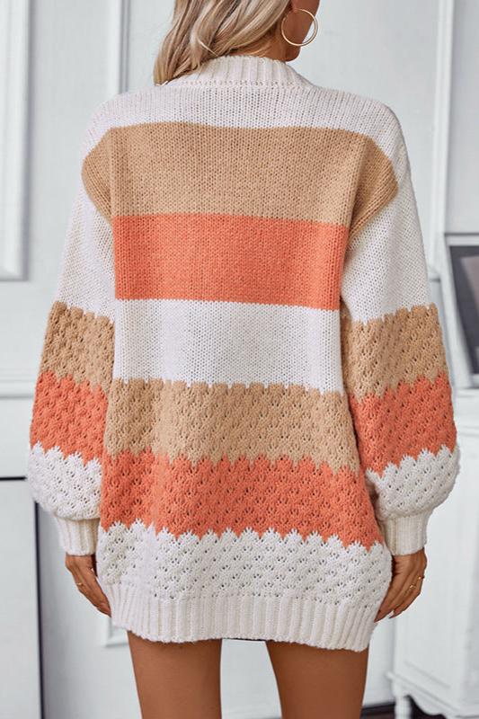 Cárdigan de punto oversize – Punto suelto con frente abierto