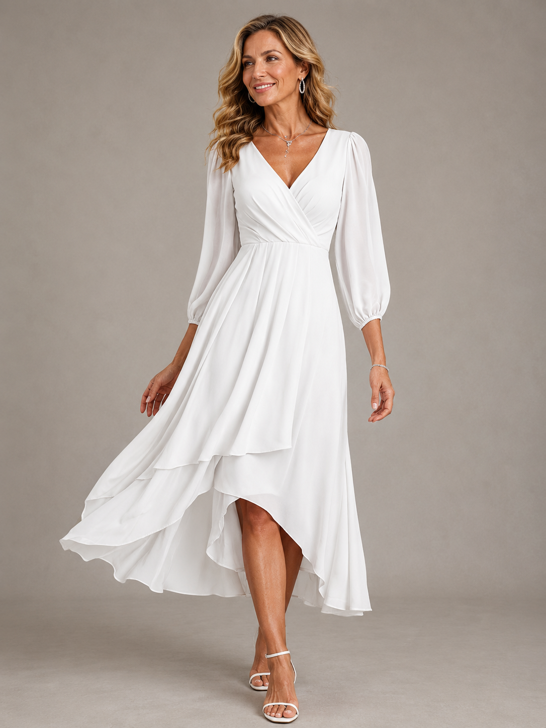 MIA™ | Elegante vestido largo con cuello en V