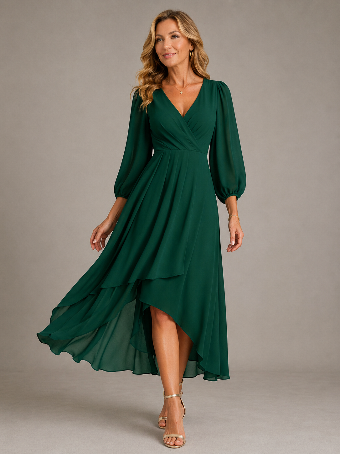 MIA™ | Elegante vestido largo con cuello en V