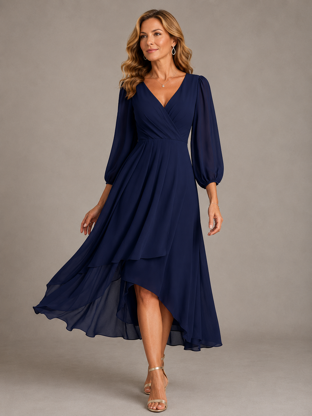 MIA™ | Elegante vestido largo con cuello en V