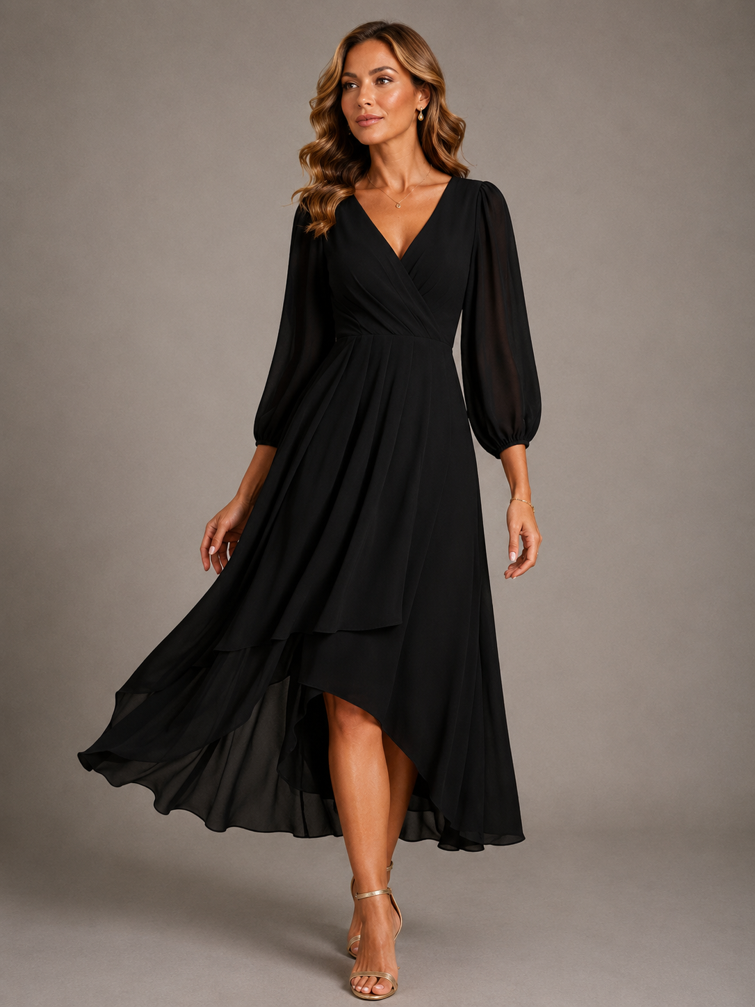 MIA™ | Elegante vestido largo con cuello en V
