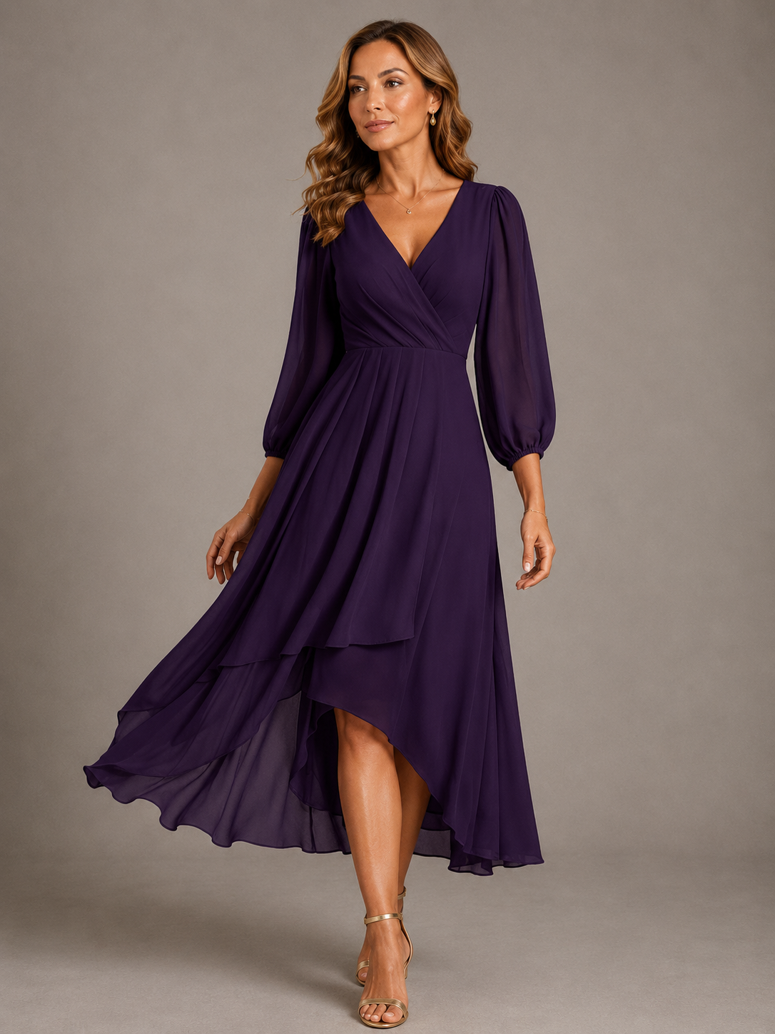 MIA™ | Elegante vestido largo con cuello en V