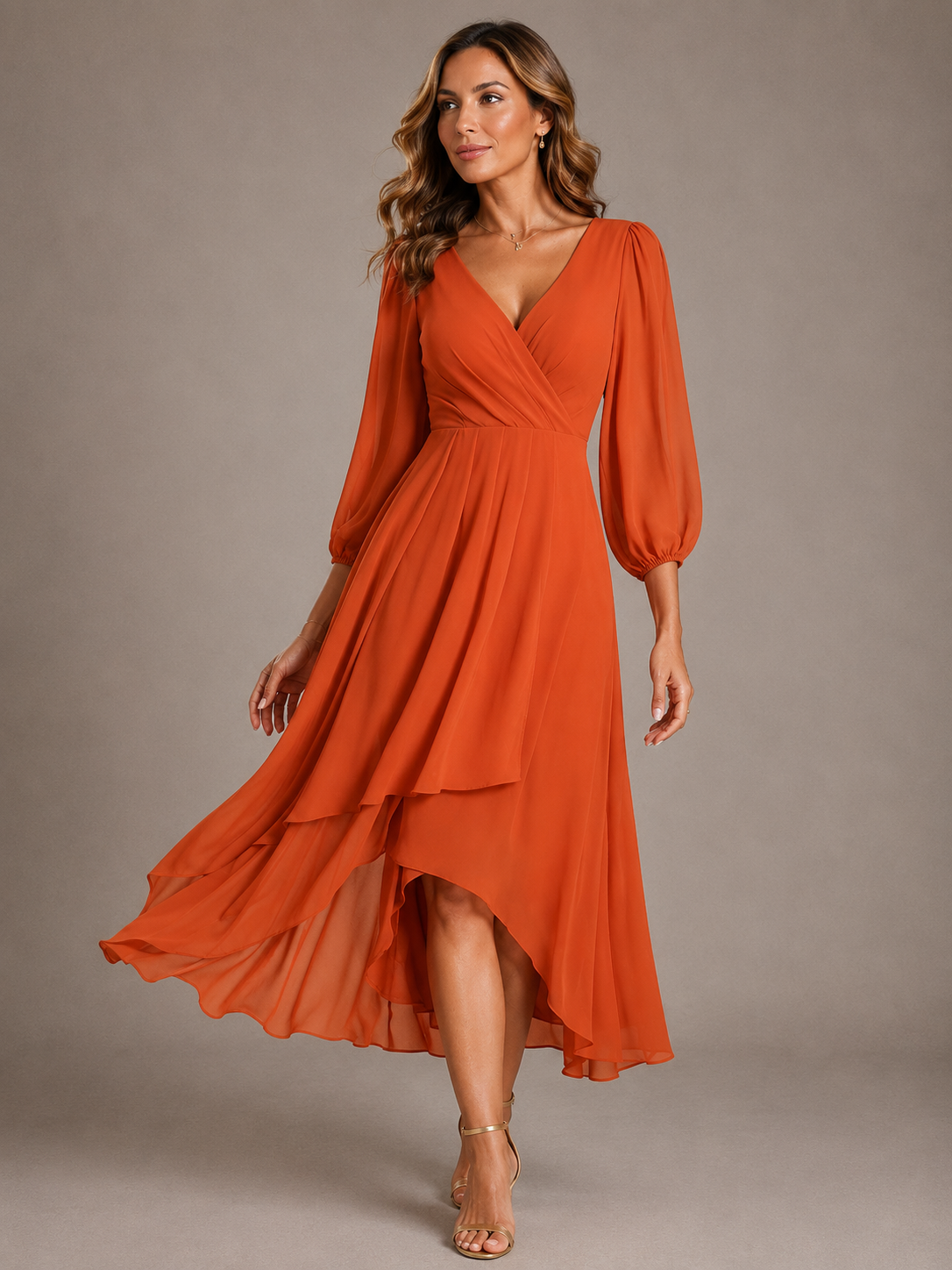 MIA™ | Elegante vestido largo con cuello en V