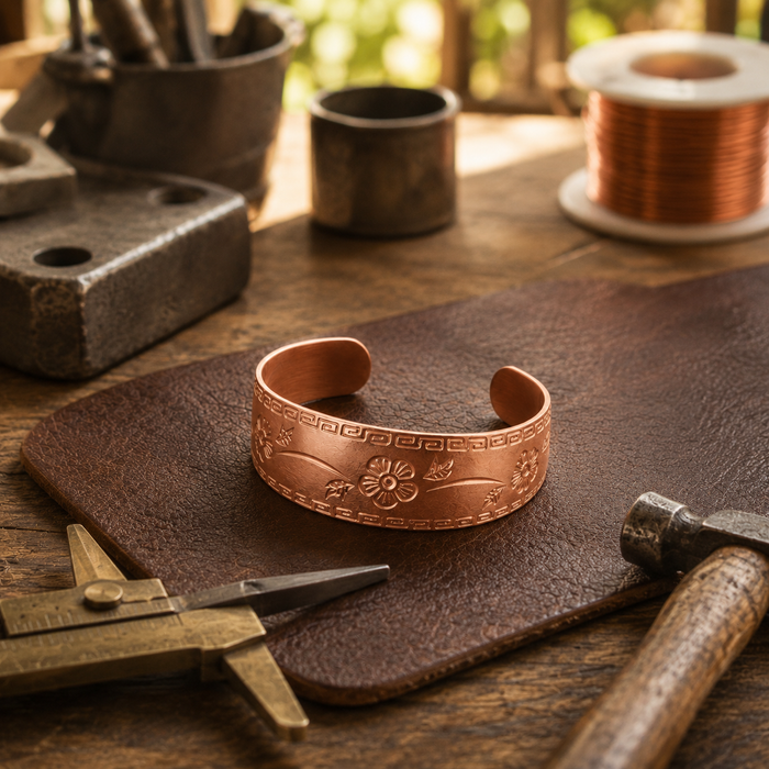 Con trastes | Pulsera con acabado cobrizo