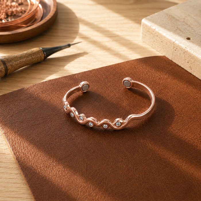 Ripple | Pulsera con acabado cobrizo
