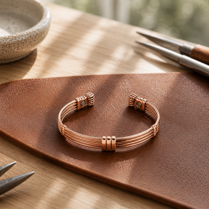 Cordón | Pulsera con acabado cobrizo