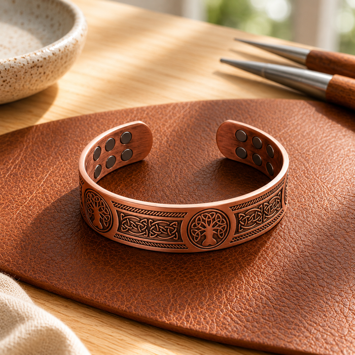 Rama | Brazalete con acabado cobrizo