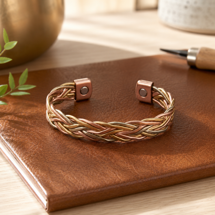 Trenzado | Pulsera con acabado cobrizo
