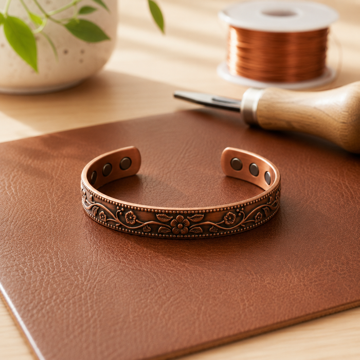 Guirnalda | Pulsera con acabado cobrizo
