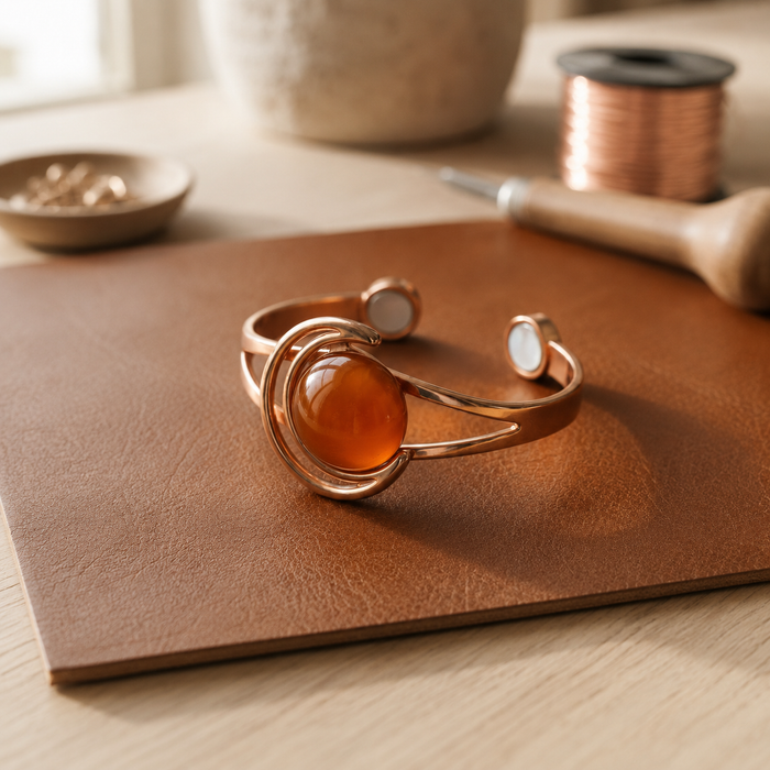 Ámbar | Pulsera con acabado cobrizo