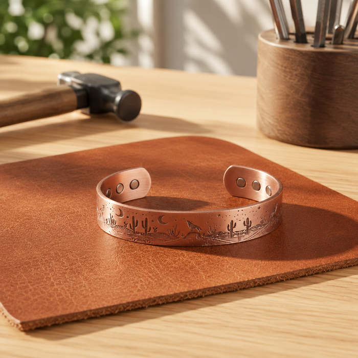 Cactus | Pulsera con acabado cobrizo