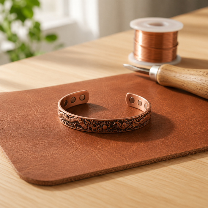 Damasco | Pulsera con acabado cobrizo