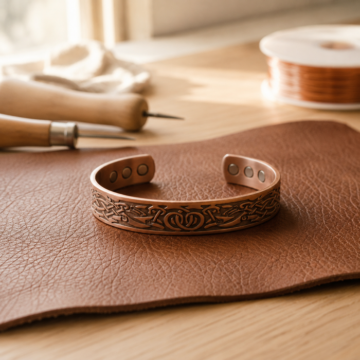 Corona | Pulsera con acabado cobrizo