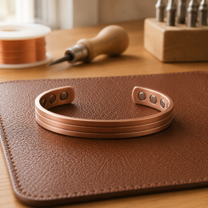 Acanalada | Pulsera con acabado cobrizo
