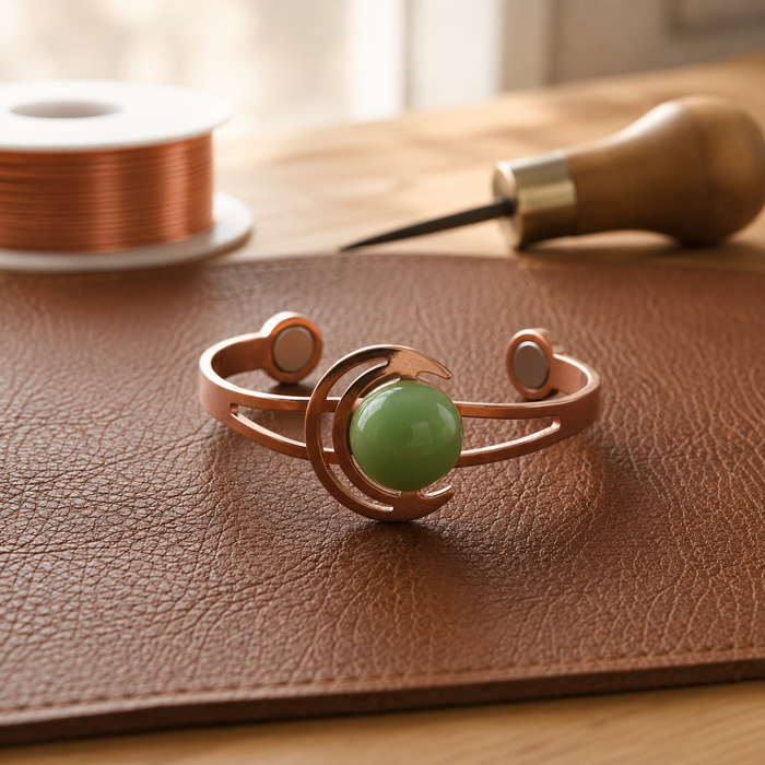Media luna | Pulsera con acabado cobrizo