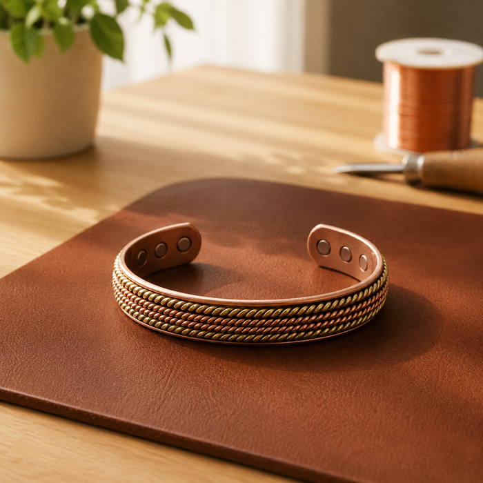 Tweed | Pulsera con acabado cobrizo