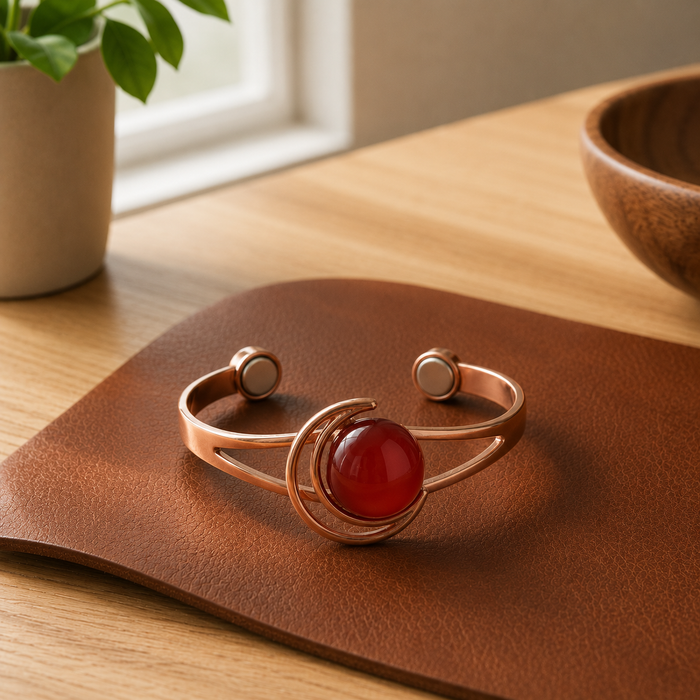 Granate | Pulsera con acabado cobrizo