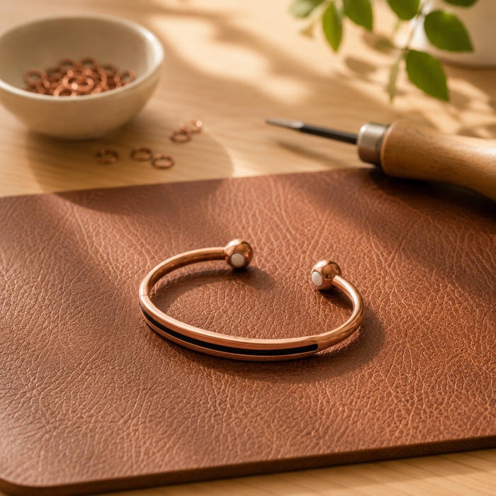 Canal | Pulsera con acabado cobrizo