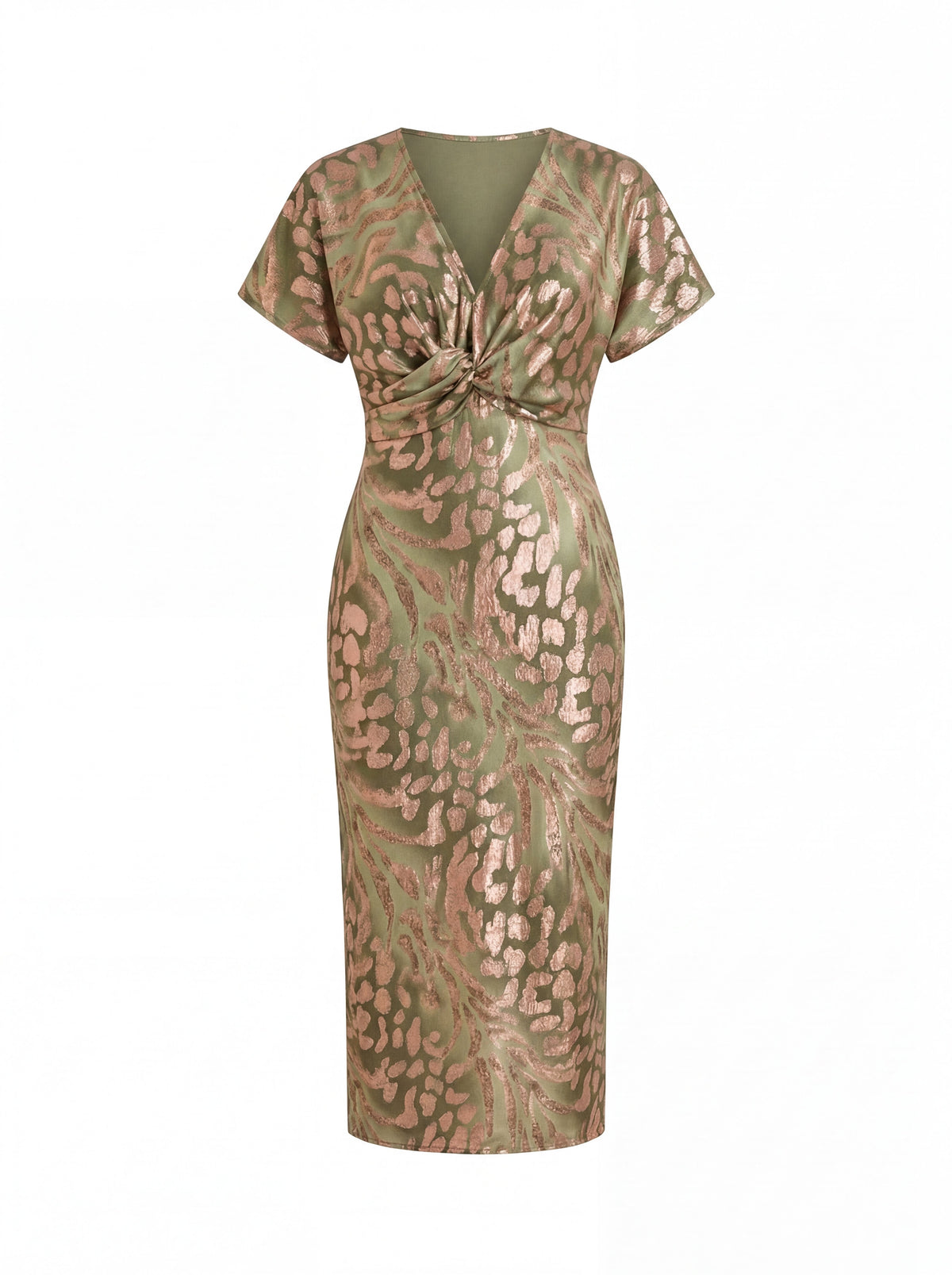 Carys | Vestido midi con mangas de volantes
