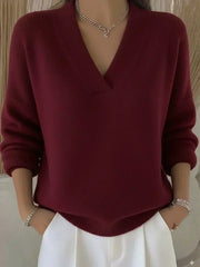 Violeta | Jersey de punto holgado con cuello en V