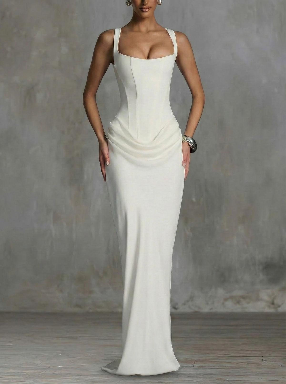 Éléonore | Vestido largo con escote cuadrado
