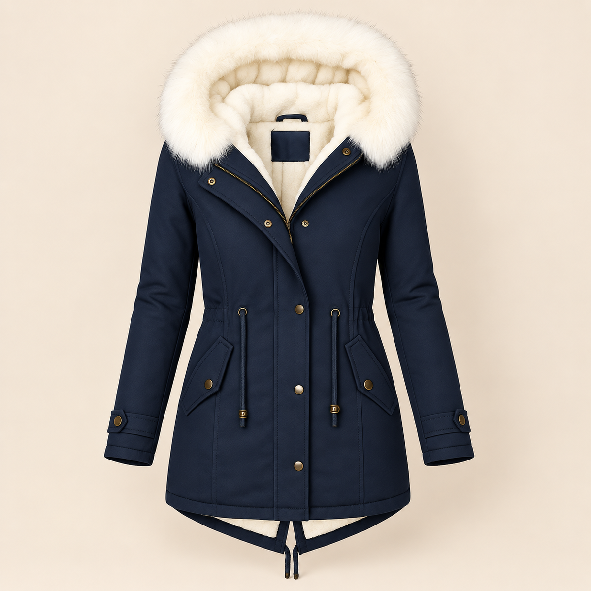 Albane | Elegante parka larga de invierno