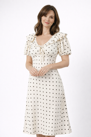 Loveday | Vestido midi con lunares y volantes