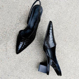 Wynn - Zapatos con tacón y puntera ancha