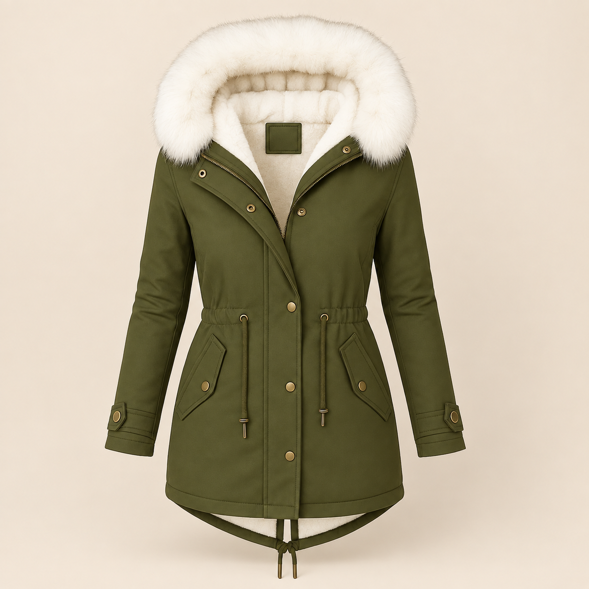 Albane | Elegante parka larga de invierno