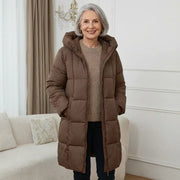 Iris™ | Abrigo largo de lana con capucha