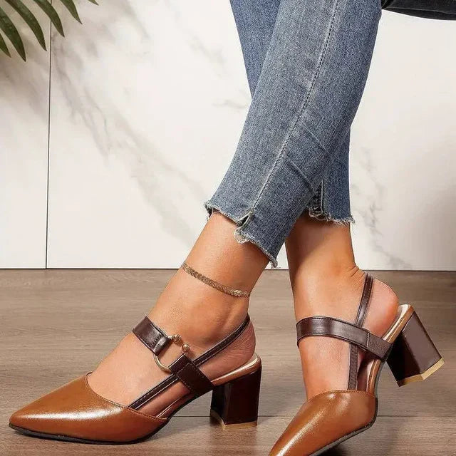Tacones de bloque para mujer: imagen de soporte elegante y cómoda