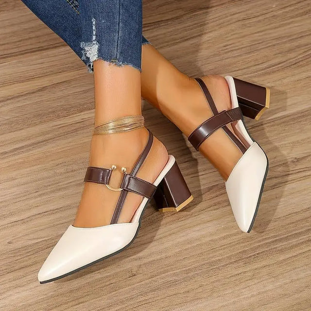 Tacones de bloque para mujer: imagen de soporte elegante y cómoda