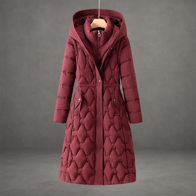 Mollie | Elegante abrigo largo con capucha