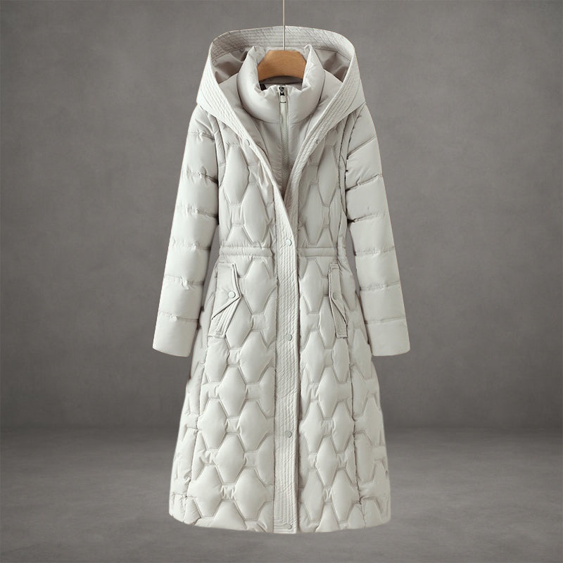 Mollie | Elegante abrigo largo con capucha